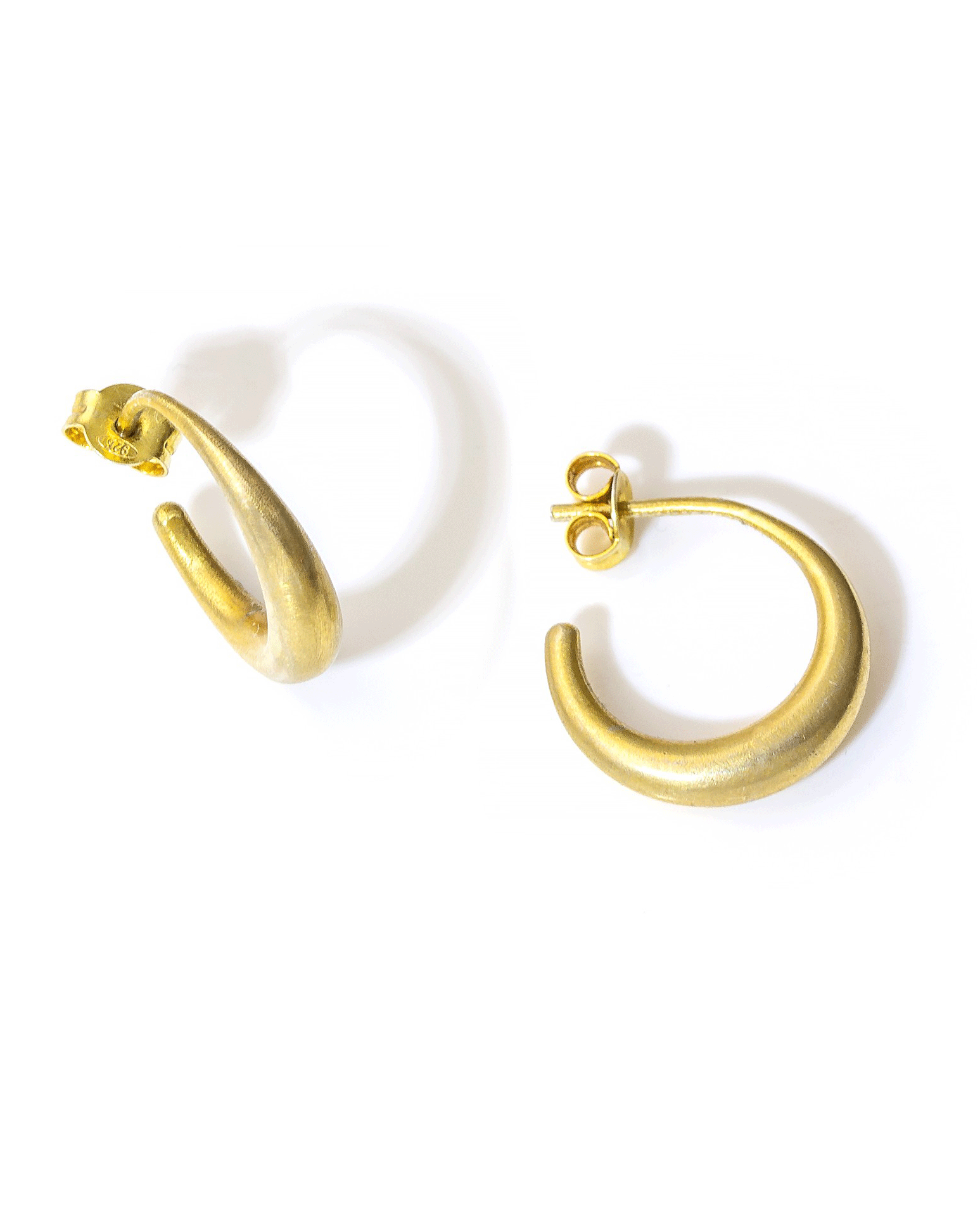 Round Earings Sterling Silver 925 Gold Plated
